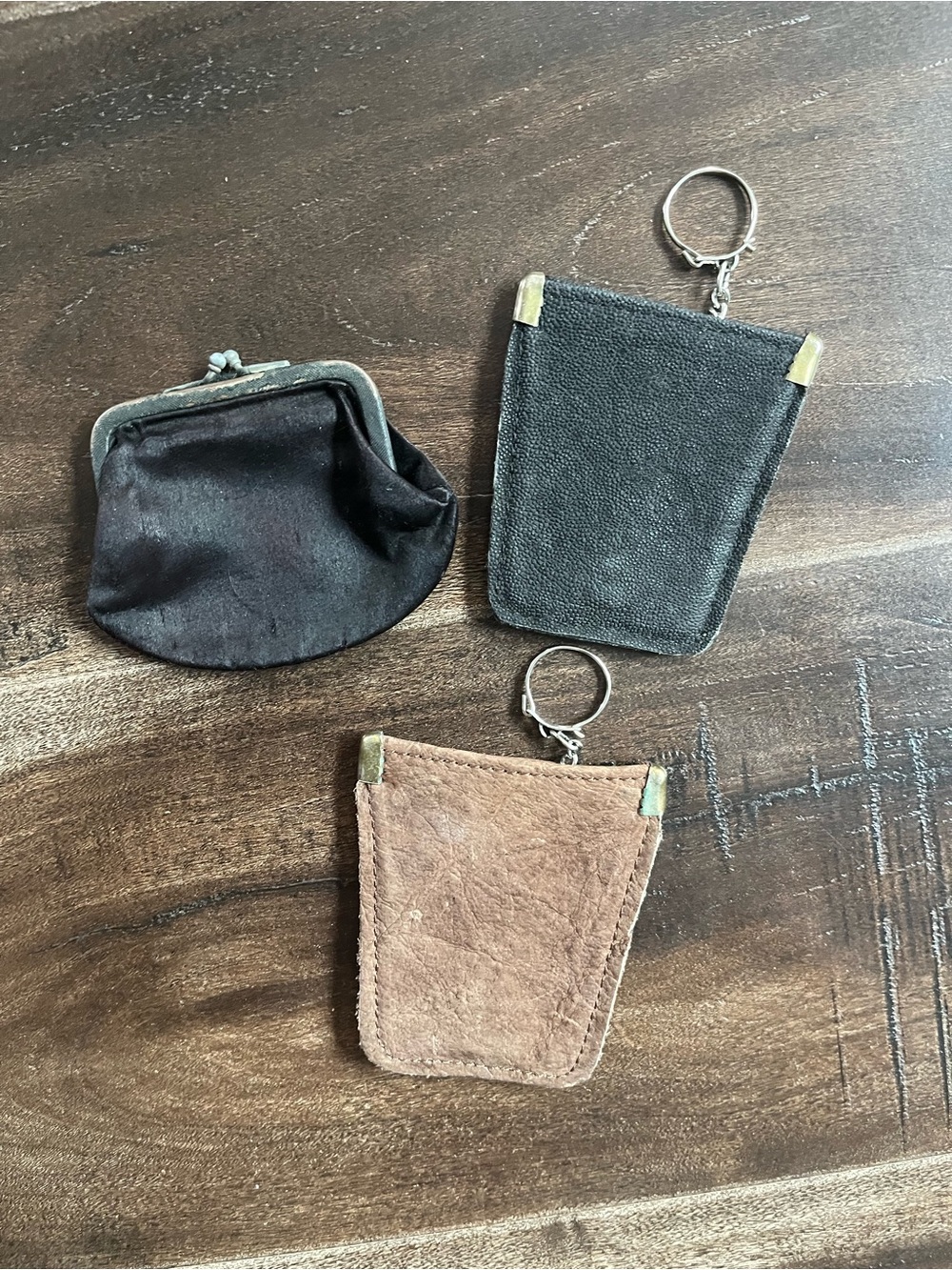 Lot Of 3 Vintage Small Money Purses, Keychains